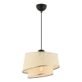 BARETTE taklampa 1xE27/60W/230V kräm/klädd krom