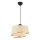 BARETTE taklampa 1xE27/60W/230V kräm/klädd krom