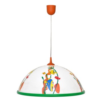 Barn Hängande Ljuskrona med snöre FISH 1x27/15W/230V