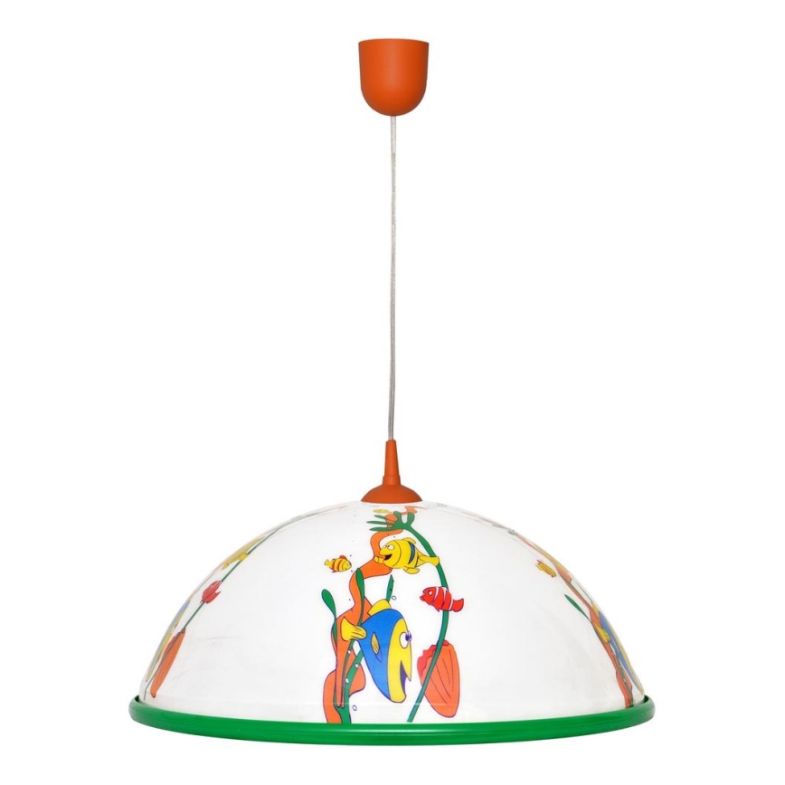 Barn Hängande Ljuskrona med snöre FISH 1x27/15W/230V