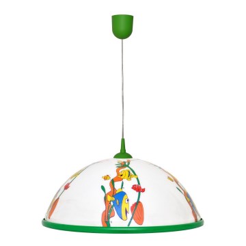 Barn Hängande Ljuskrona med snöre FISH 1x27/15W/230V