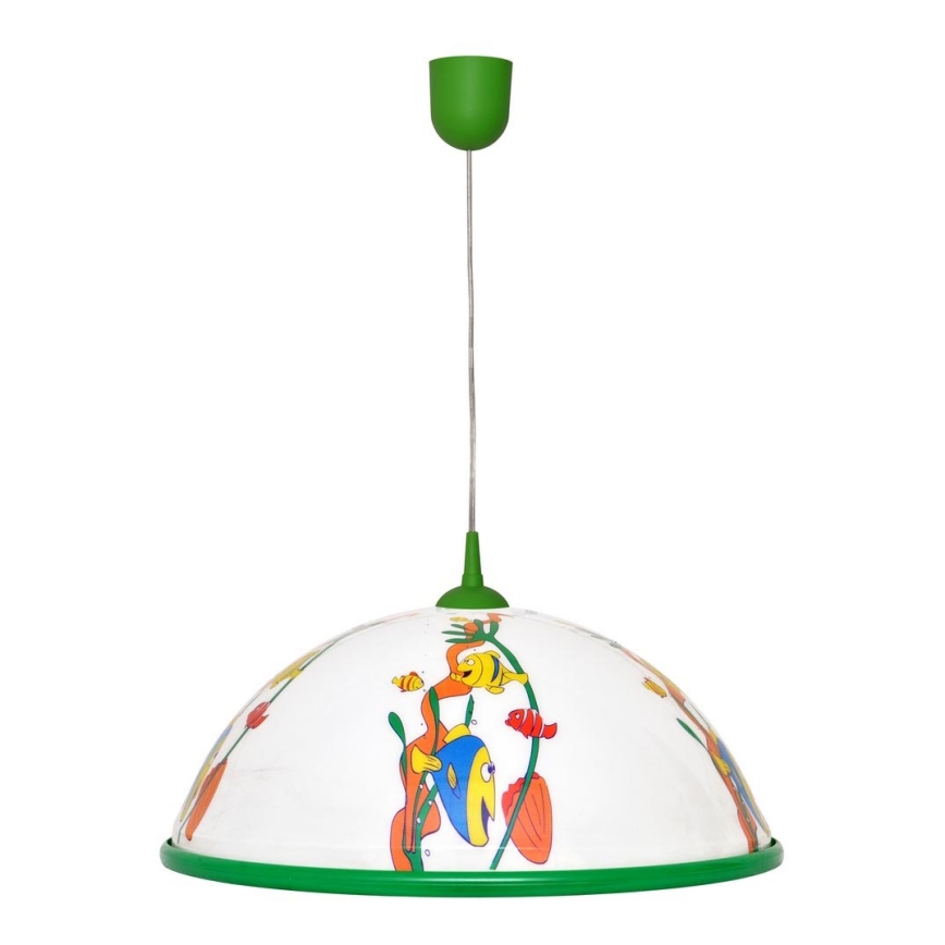 Barn Hängande Ljuskrona med snöre FISH 1x27/15W/230V
