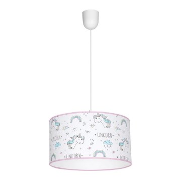 Barn Hängande Ljuskrona med snöre UNICORN 1xE27/60W/230V