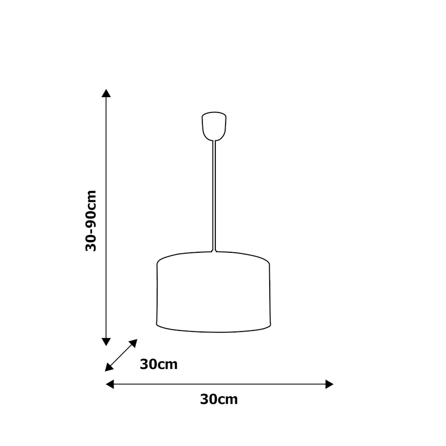 Barn Hängande Ljuskrona med snöre UNICORN 1xE27/60W/230V