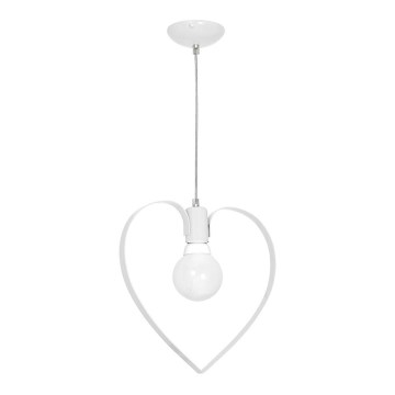 Barn Lampa LOVE 1xE27/60W/230V vit