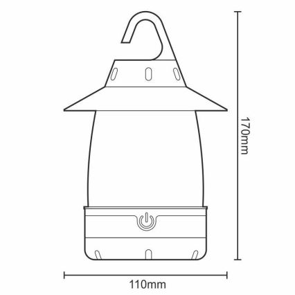 Barn LED-Lampa 3xLED/4xAA IPX4