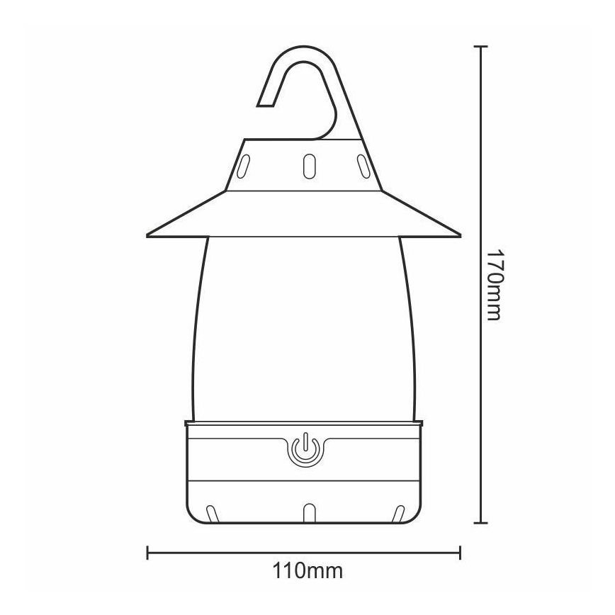 Barn LED-Lampa 3xLED/4xAA IPX4