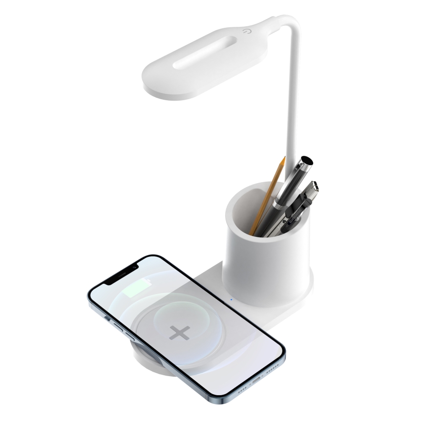 Barn LED-Lampa LED/3W/5V med trådlös laddning vit