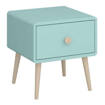 Barn nightstand GAIA 44,3x41,4 cm turkos/ek