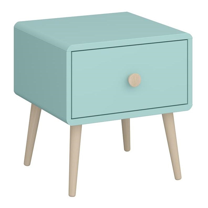 Barn nightstand GAIA 44,3x41,4 cm turkos/ek