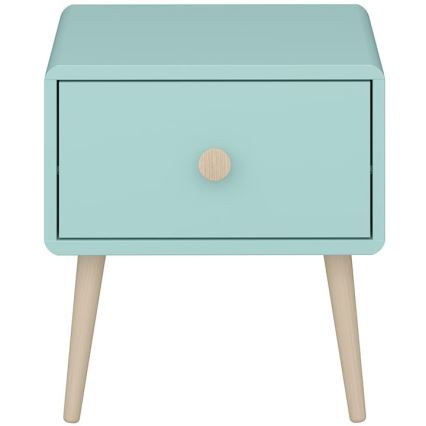Barn nightstand GAIA 44,3x41,4 cm turkos/ek