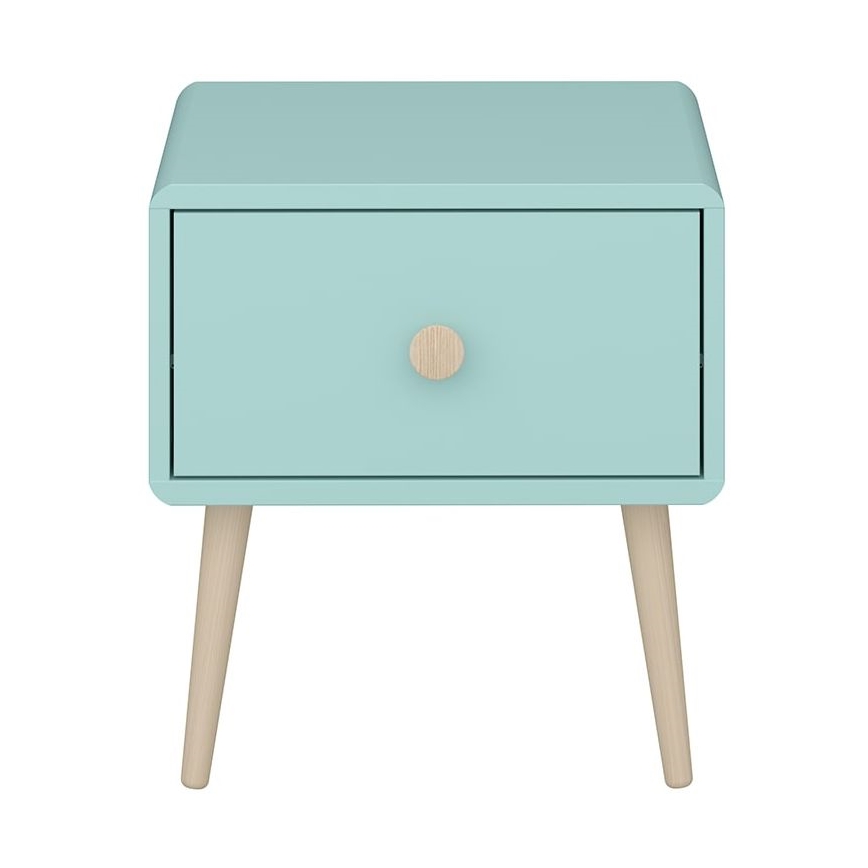 Barn nightstand GAIA 44,3x41,4 cm turkos/ek