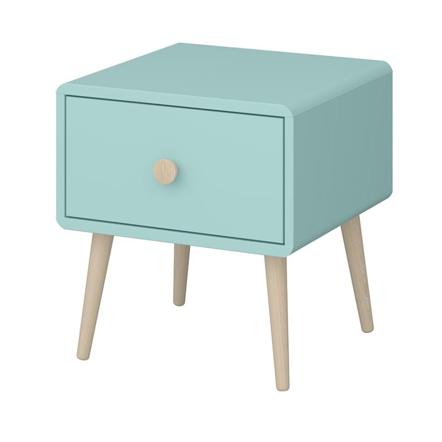 Barn nightstand GAIA 44,3x41,4 cm turkos/ek