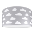 Barn Takbelysning CLOUDS grå 2xE27/60W/230V grå