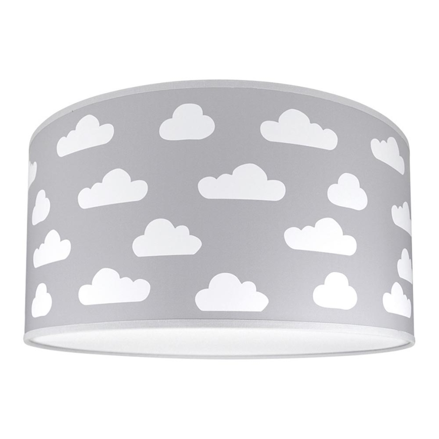 Barn Takbelysning CLOUDS grå 2xE27/60W/230V grå
