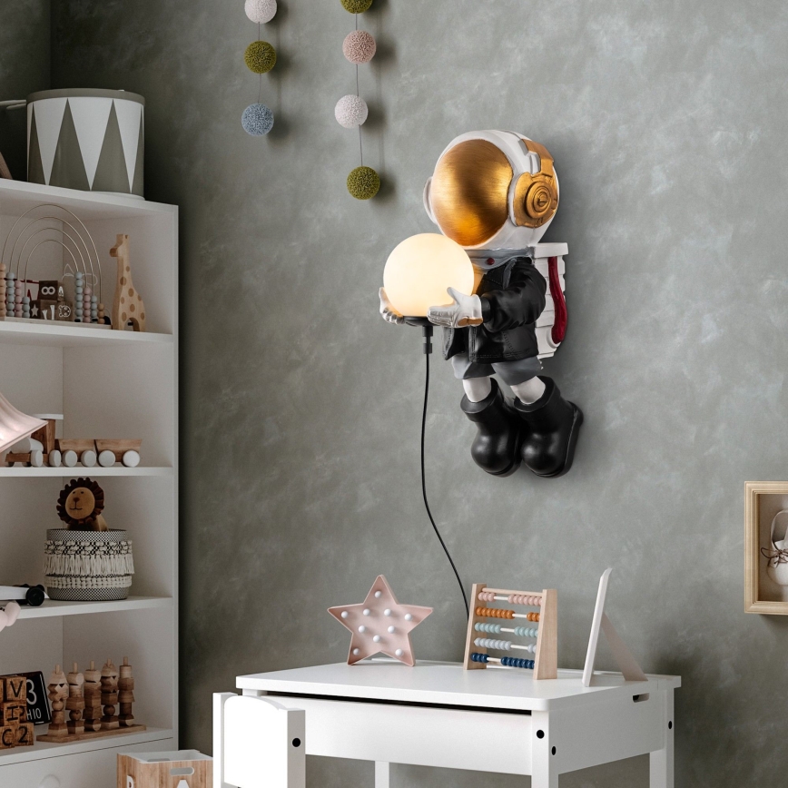 Barn vägglampa ASTRONAUT 1xE14/40W/230V, koppar