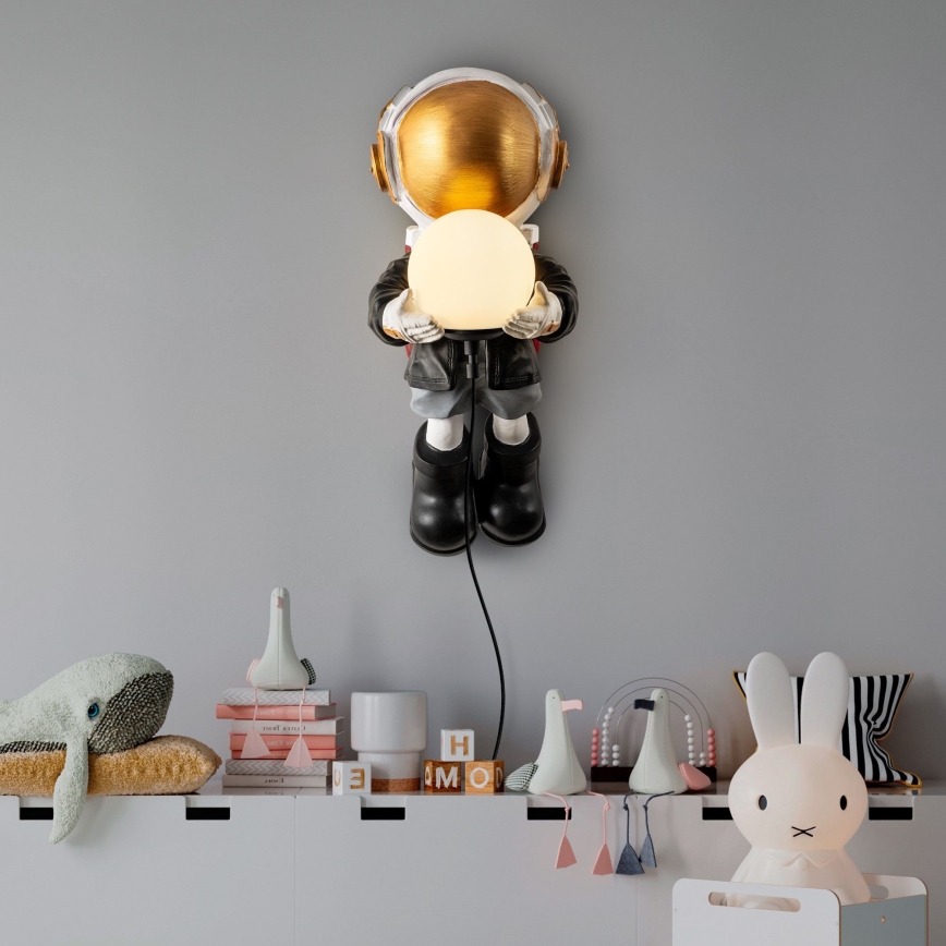 Barn vägglampa ASTRONAUT 1xE14/40W/230V, koppar