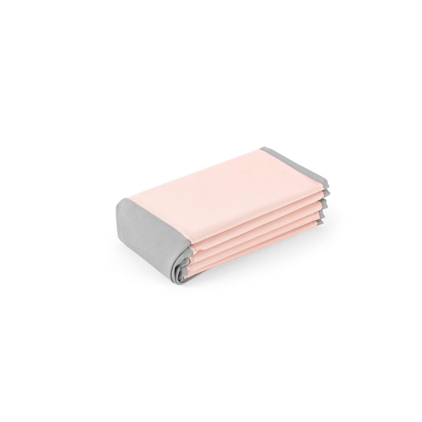 Barnens torrpool med bollar Ø 80 cm rosa/grå