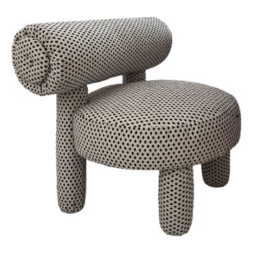 Barnfåtölj MAVI beige/svart