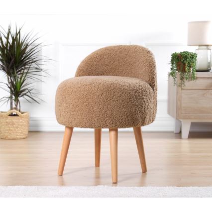Barnfåtölj MIKI, Ø 46 cm, brun
