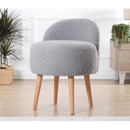 Barnfåtölj MIKI Ø 46 cm, grå