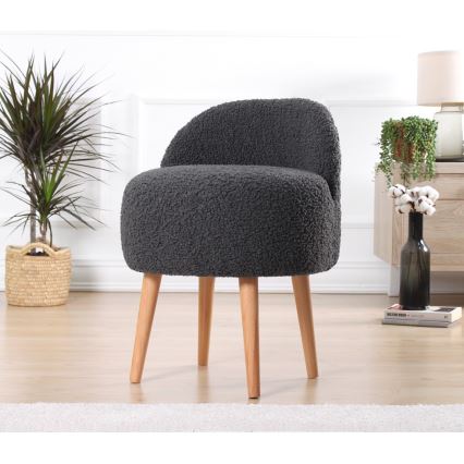Barnfåtölj MIKI Ø 46 cm mörkgrå