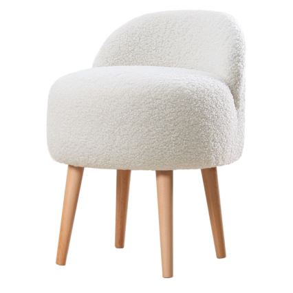 Barnfåtölj MIKI Ø 46 cm vit