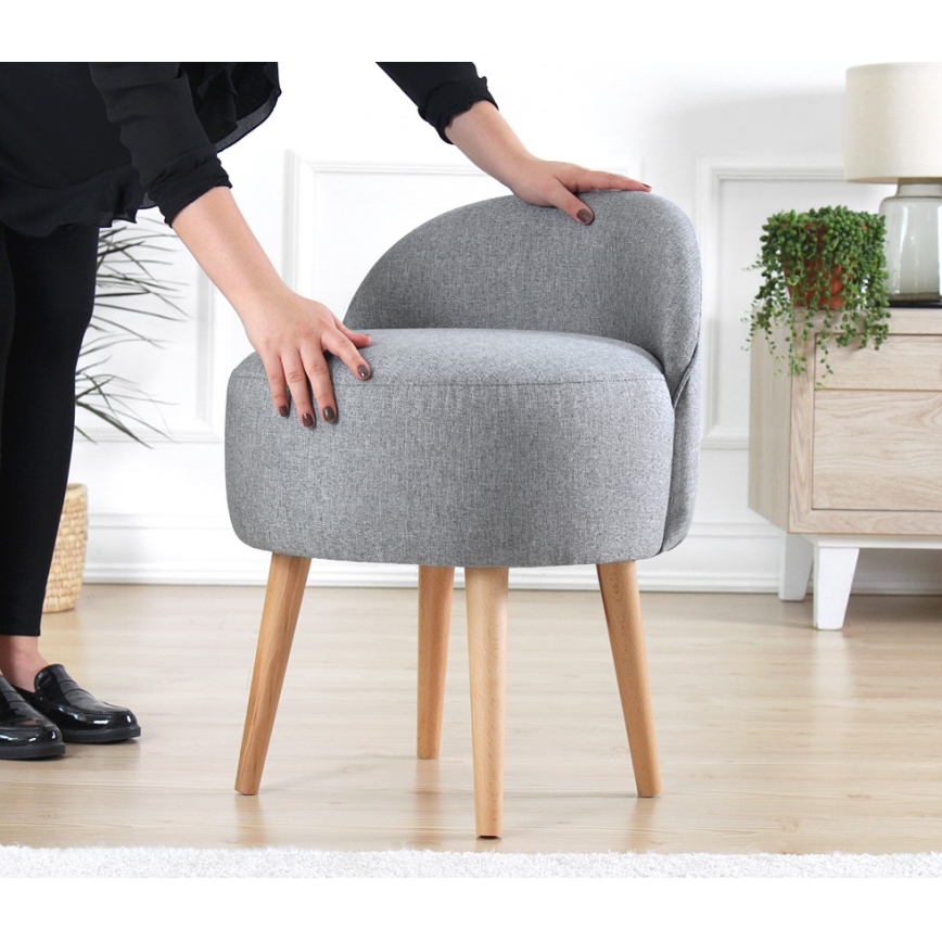 Barnfåtölj NIKI, Ø 46 cm, grå