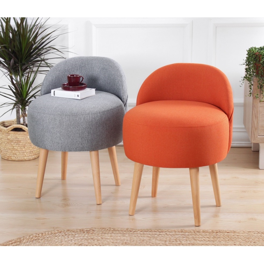 Barnfåtölj NIKI, Ø 46 cm, orange