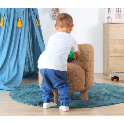 Barnfåtölj PIXI Ø 46 cm, brun