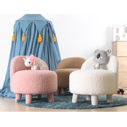 Barnfåtölj PIXI Ø 46 cm, brun