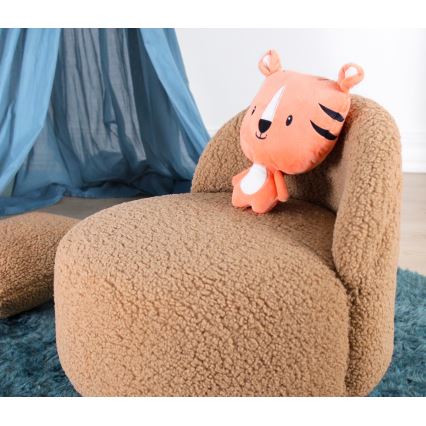 Barnfåtölj PIXI Ø 46 cm, brun