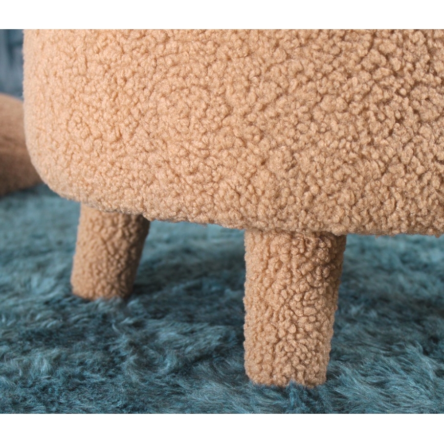 Barnfåtölj PIXI Ø 46 cm, brun