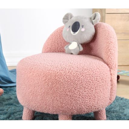 Barnfåtölj PIXI, Ø 46 cm, rosa