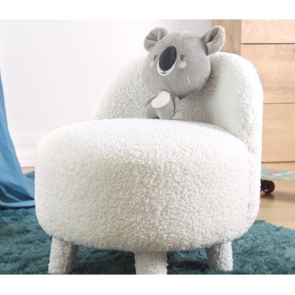 Barnfåtölj PIXI Ø 46 cm vit