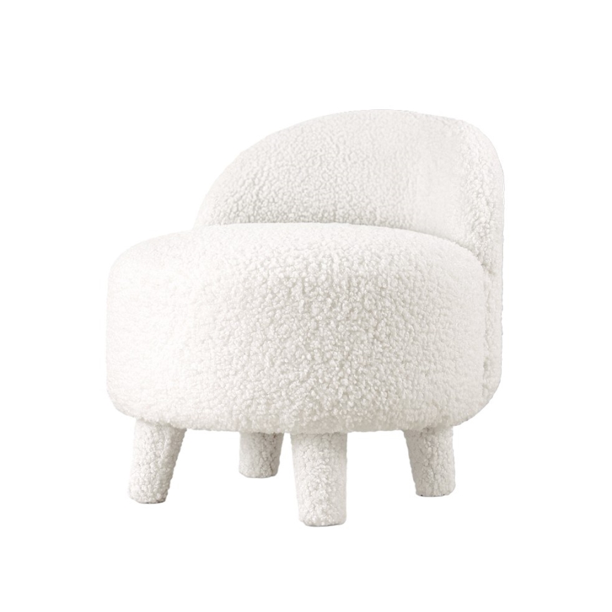 Barnfåtölj PIXI Ø 46 cm vit