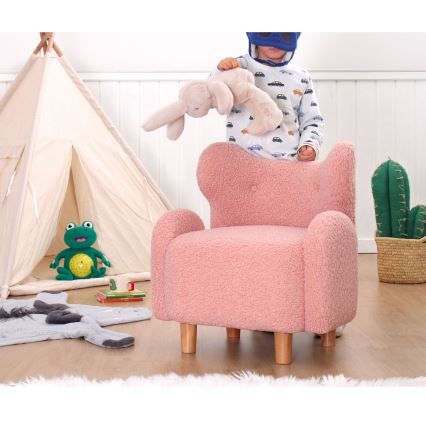 Barnfåtölj TOBI rosa