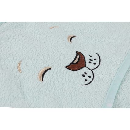 Barnfrottéset ASLAN - badrock, handduk, trasa mint