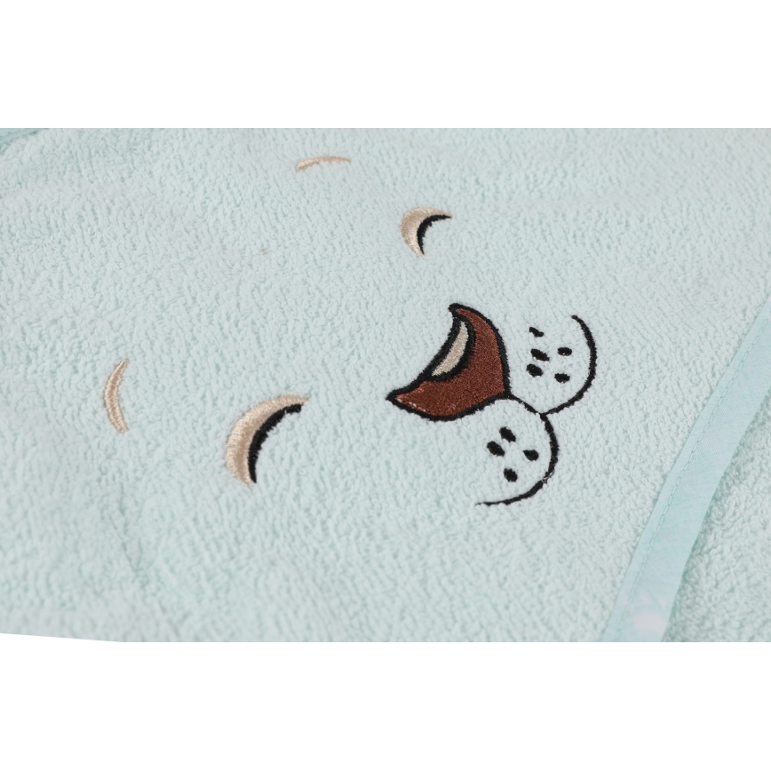 Barnfrottéset ASLAN - badrock, handduk, trasa mint