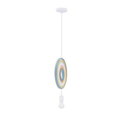 Barnkrona HOOPS 1xE27/20W/230V Ø 27 cm färgglad