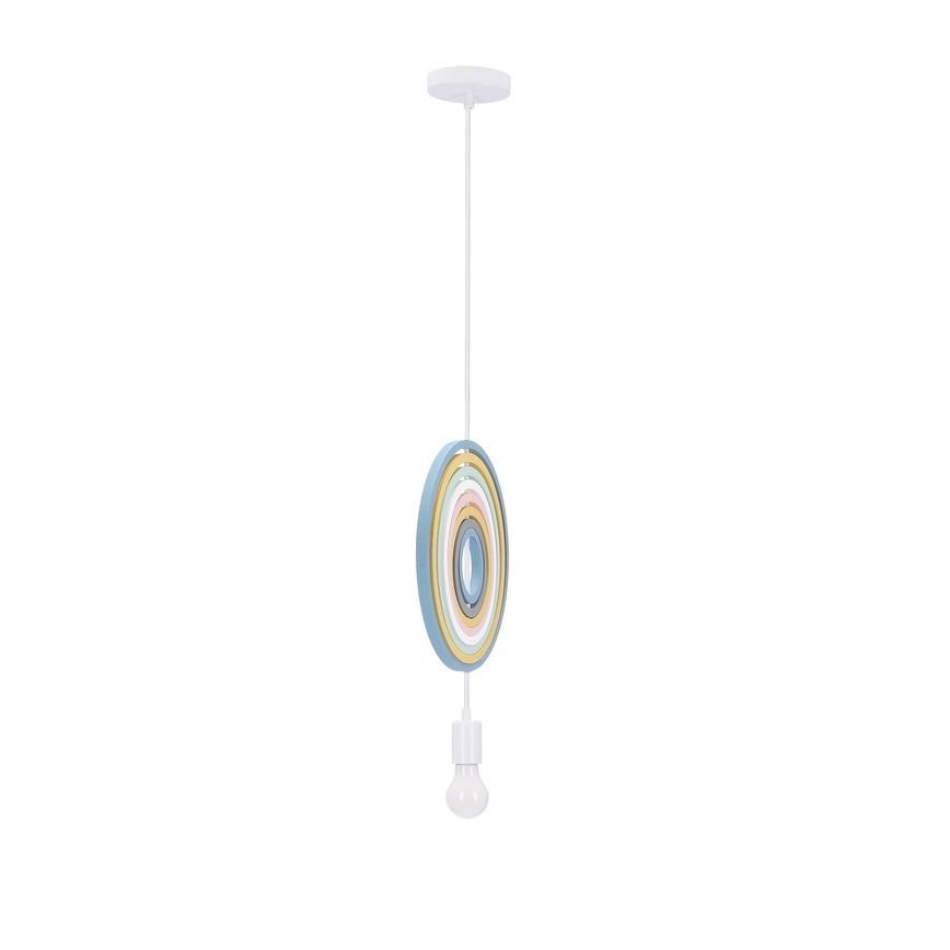 Barnkrona HOOPS 1xE27/20W/230V Ø 27 cm färgglad