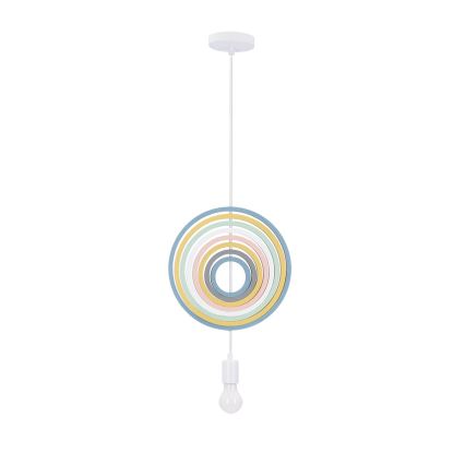 Barnkrona HOOPS 1xE27/20W/230V Ø 27 cm färgglad