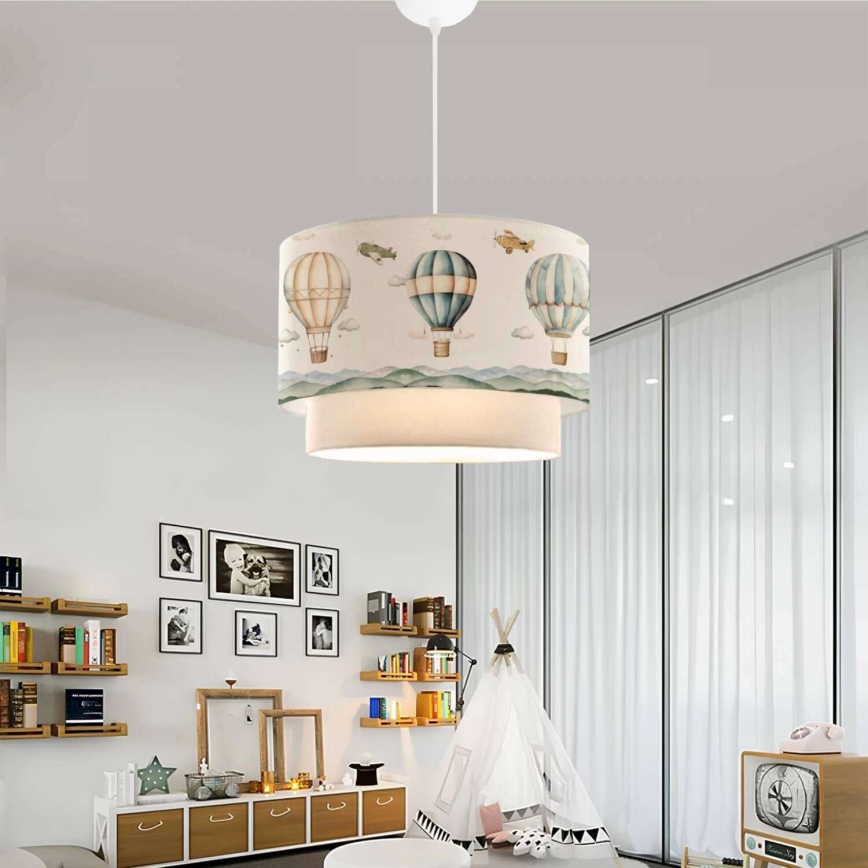 Barnkronan CANDY 1xE27/40W/230V vit/flerfärgad
