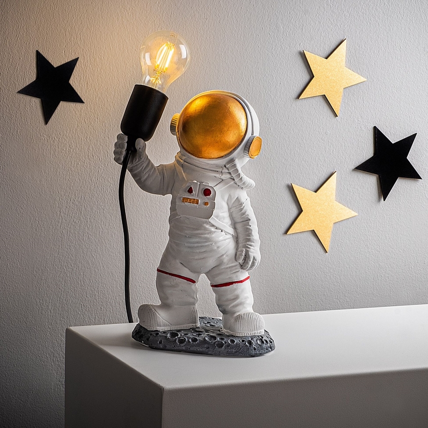 Barnlampa ASTRONAUT 1xE27/40W/230V koppar/vit