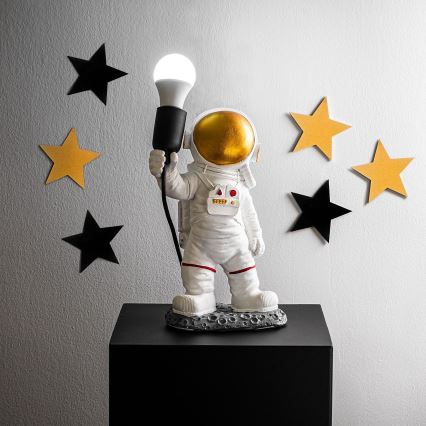 Barnlampa ASTRONAUT 1xE27/40W/230V koppar/vit