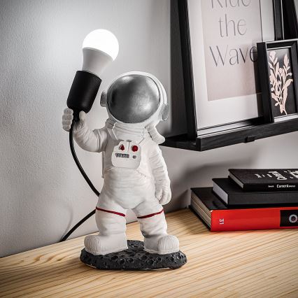 Barnlampa ASTRONAUT 1xE27/40W/230V silver/vit