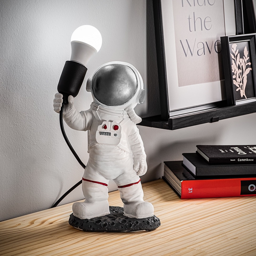 Barnlampa ASTRONAUT 1xE27/40W/230V silver/vit