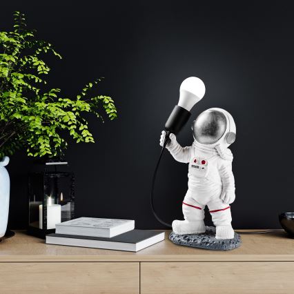 Barnlampa ASTRONAUT 1xE27/40W/230V silver/vit