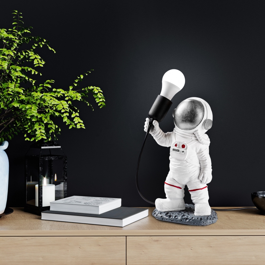 Barnlampa ASTRONAUT 1xE27/40W/230V silver/vit