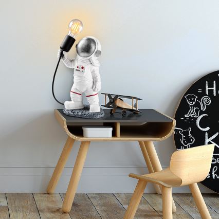 Barnlampa ASTRONAUT 1xE27/40W/230V silver/vit